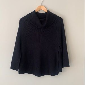 Cowl Neck, Knit Poncho